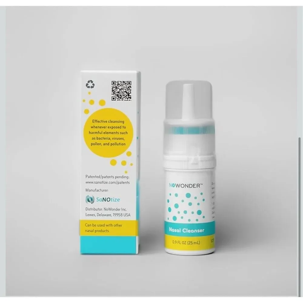 2 pack NoWonder Nasal Cleanser- 0.9 fl oz | Nitric Oxide Producing Nasal Wellnes